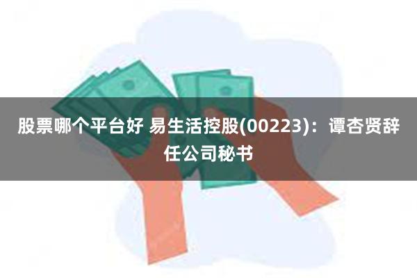 股票哪个平台好 易生活控股(00223)：谭杏贤辞任公司秘书
