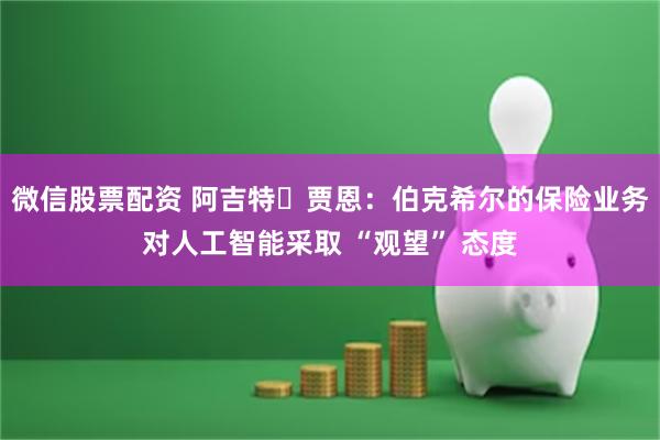 微信股票配资 阿吉特・贾恩：伯克希尔的保险业务对人工智能采取 “观望” 态度