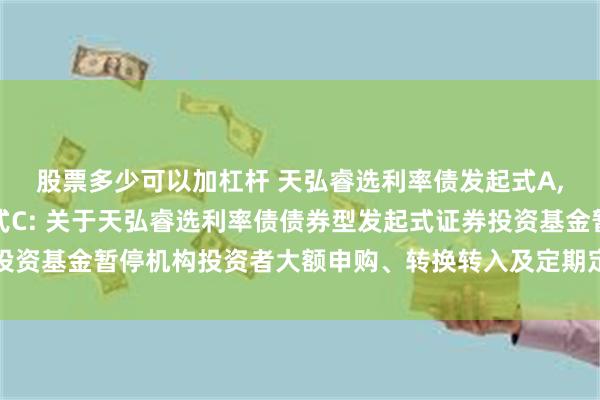 股票多少可以加杠杆 天弘睿选利率债发起式A,天弘睿选利率债发起式C: 关于天弘睿选利率债债券型发起式证券投资基金暂停机构投资者大额申购、转换转入及定期定额投资业务的公告